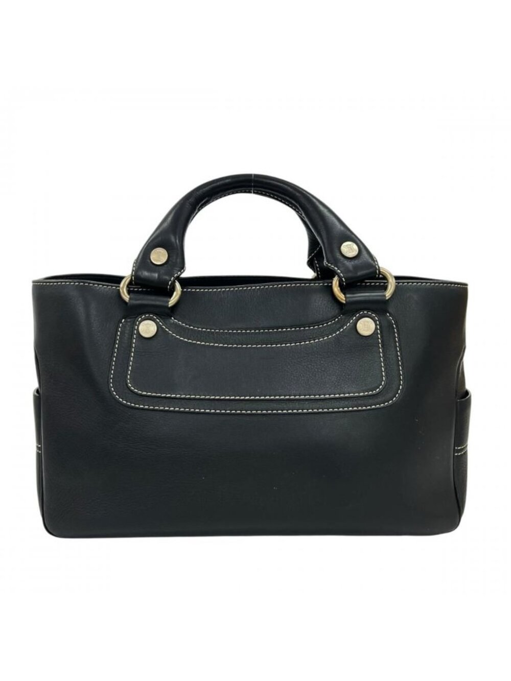 Celine Handbag Boogie Bag Leather Black Gold